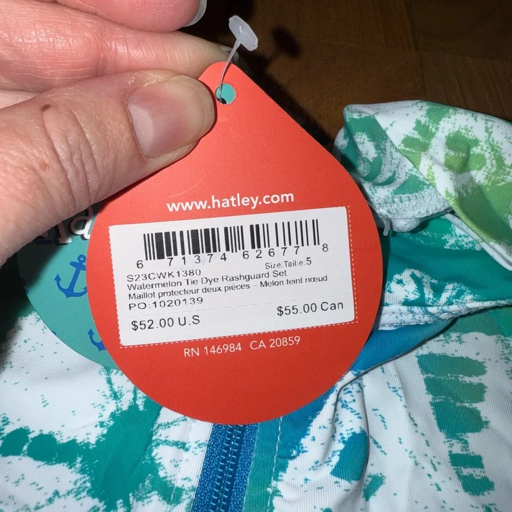 Hatley girls‎ rashguard UPF size 5 swim, summer, vacation, pool